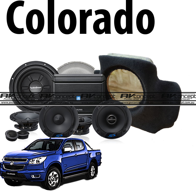 Holden Colorado Dual Cab Alpine Stereo Solution with Subwoofer AV